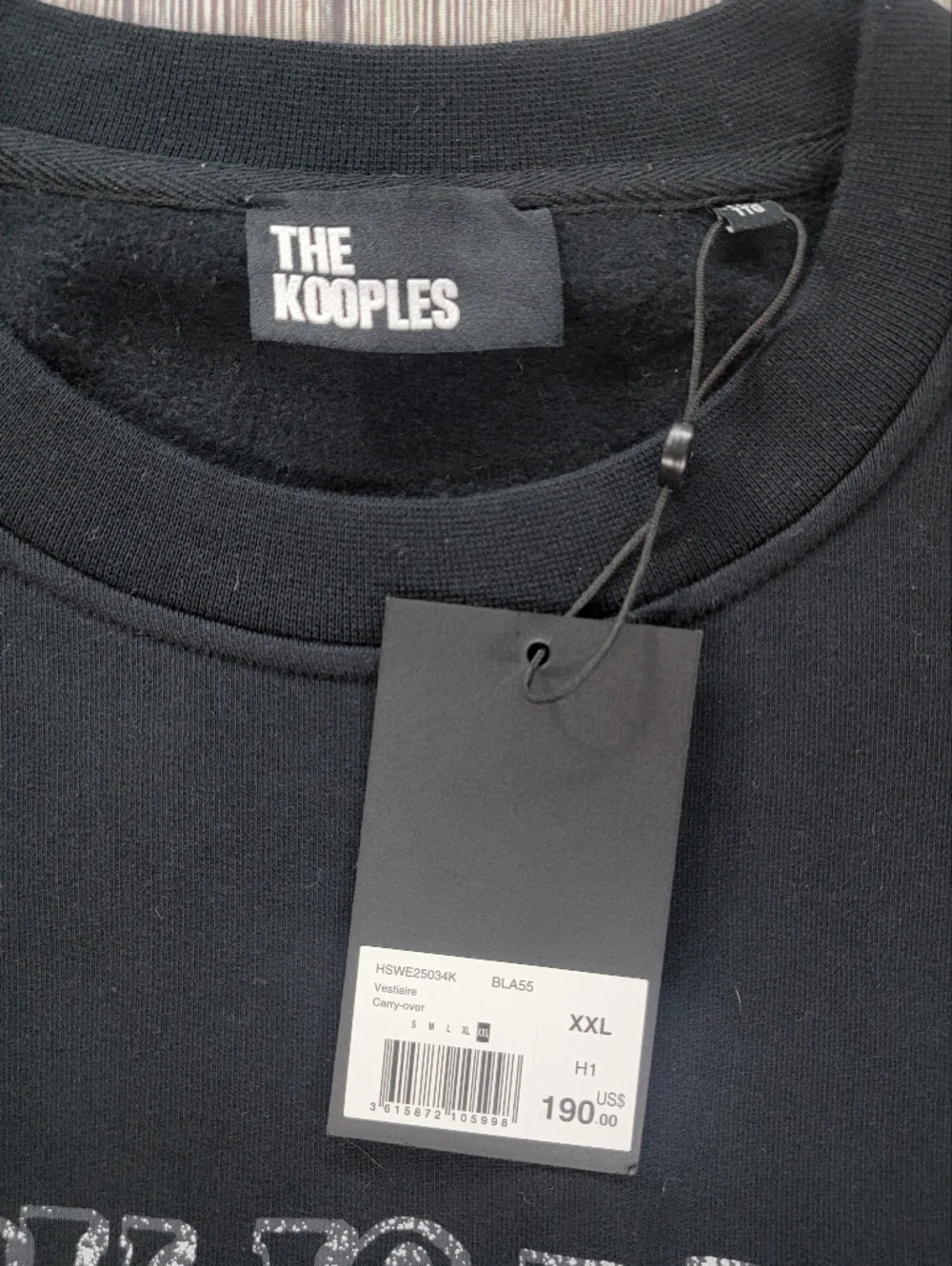 The Kooples NWT-Rock is Dead Crew Neck Pullover Graphic Sweatshirt
